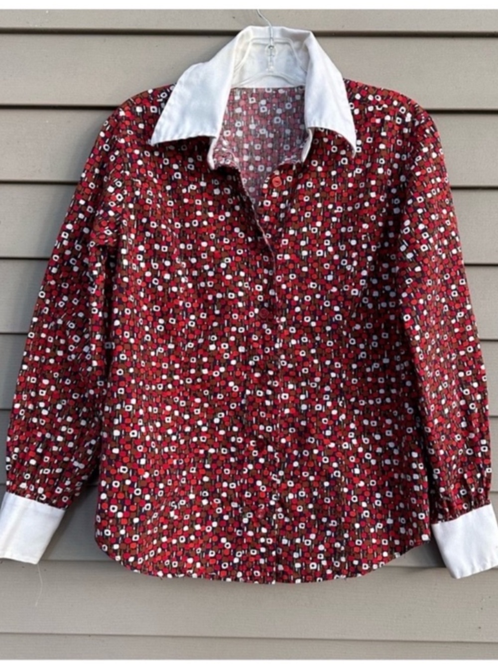 Vintage dot blouse shirt women’s